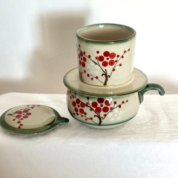 Vietnamese Coffee Phin Ceramic Coffee Filter Reactive Glaze Barware - Picture 11 of 13